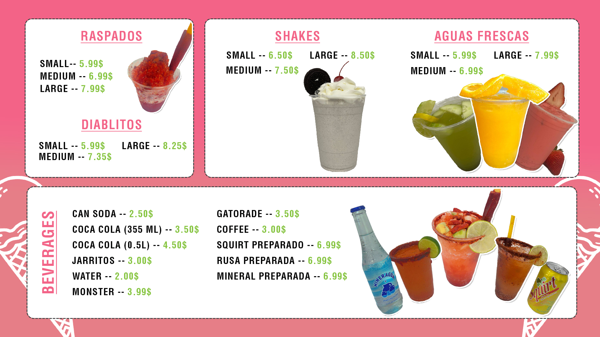La Michoacana Menu